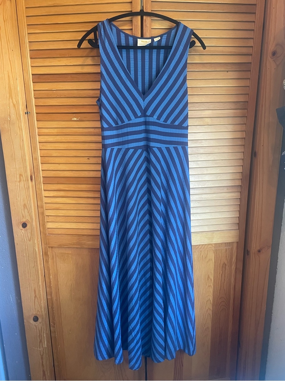 Anthropologie Maeve Bisevo Blue Striped Maxi Women’s Medium